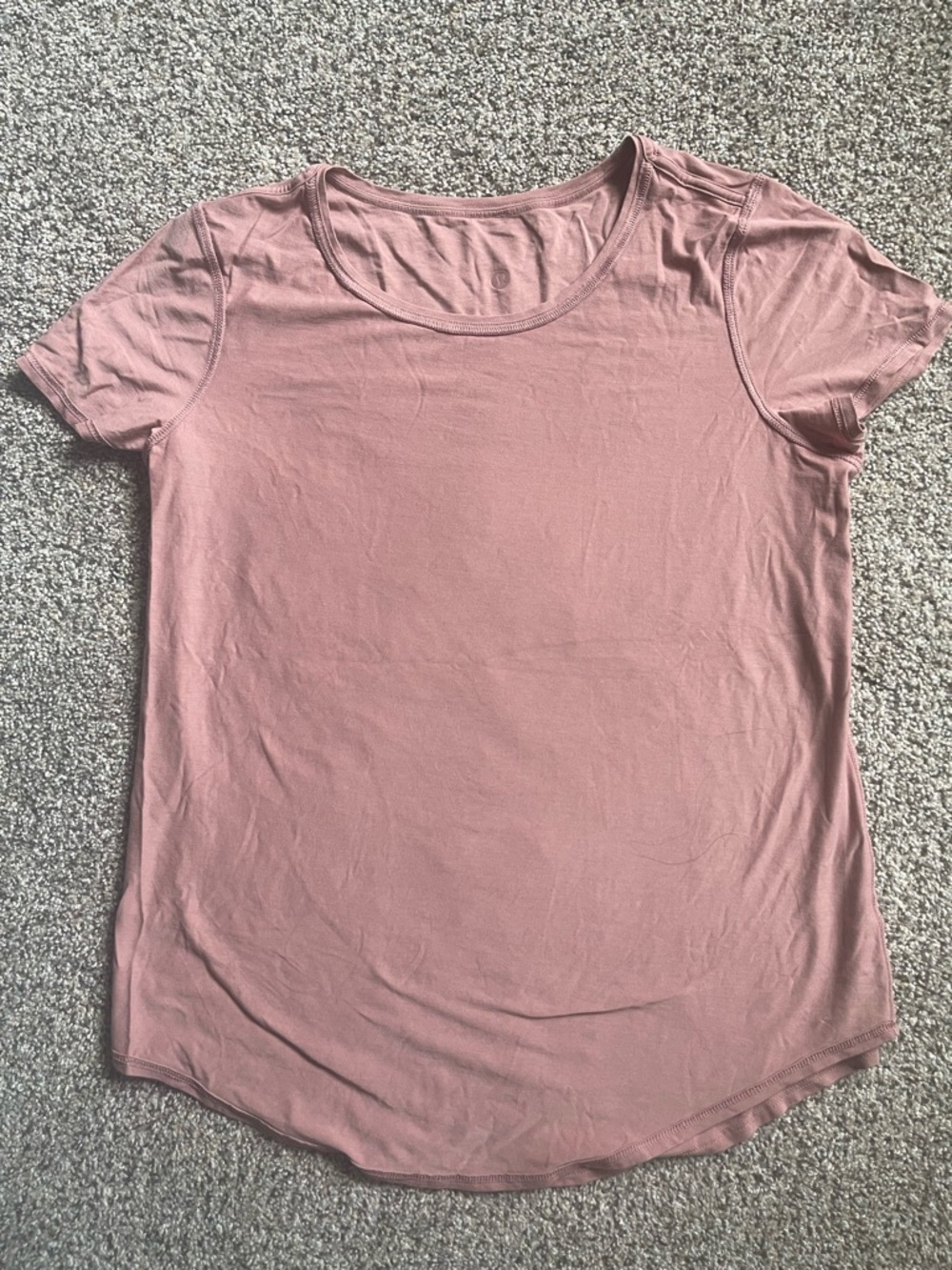 Crewneck Short-Sleeve Tee in Dusty Rose